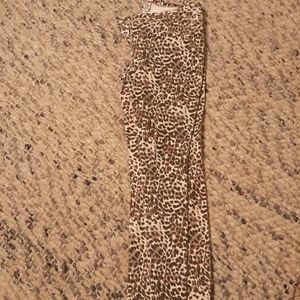 Leopard print jeans
